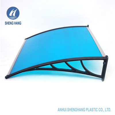 Plastikowe drzwi Poliwęglanowe Plastikowe markizy Wodoodporny Antiwear SGS Terrace PC Rain Shed